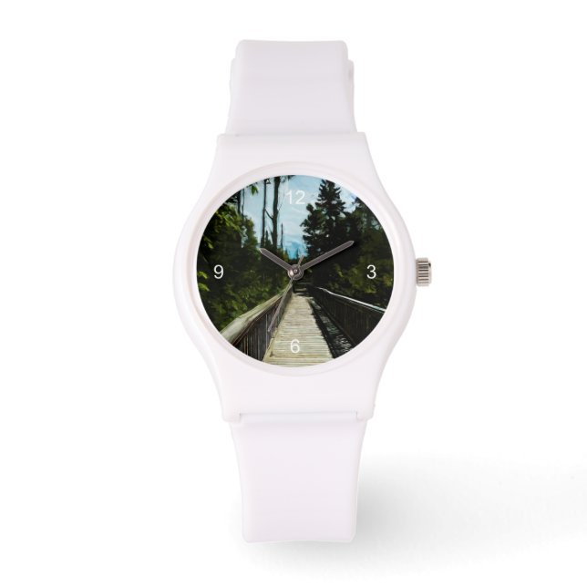 Relógio De Pulso Ponte Sobre O Canyon Canadense (Frente)