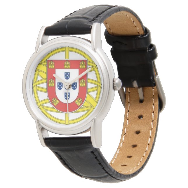 Relógio De Pulso Portugal Globe Wristwatch (Angular)