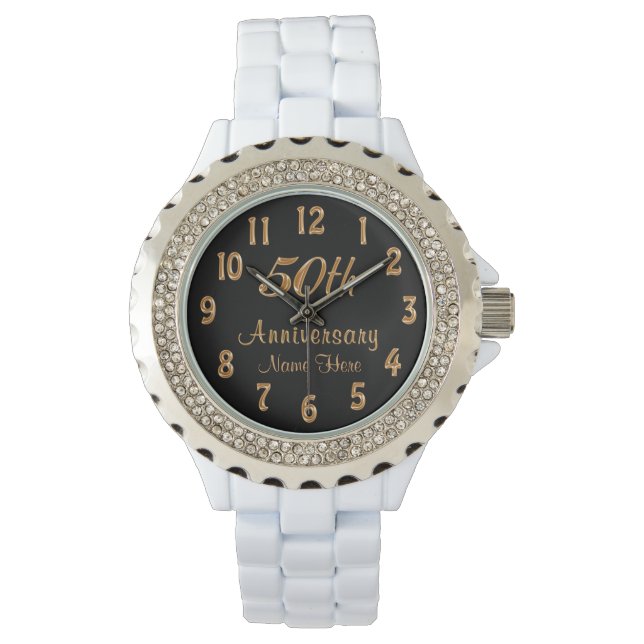 Relógio De Pulso Presentes personalizados de 50 anos para ele ou pa (Frente)