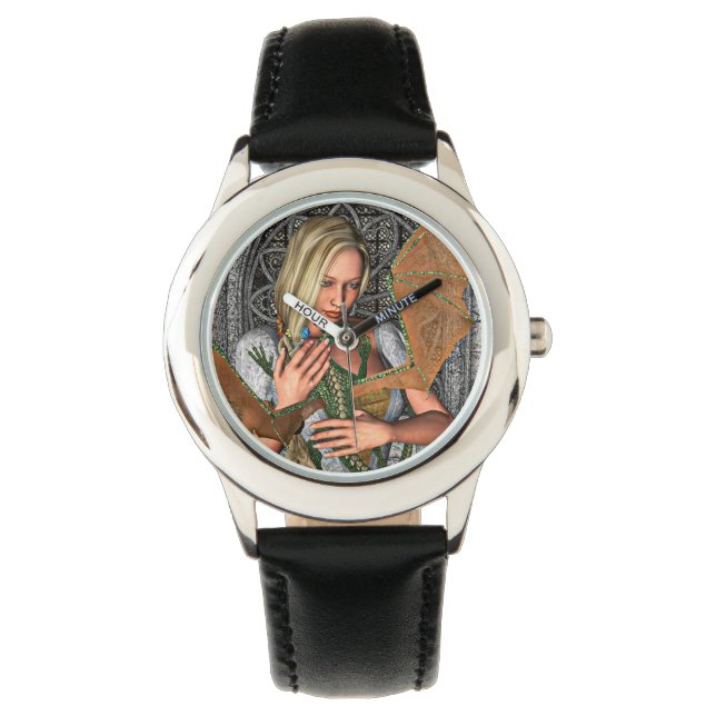 Relógio De Pulso Princesa e Dragão (Frente)