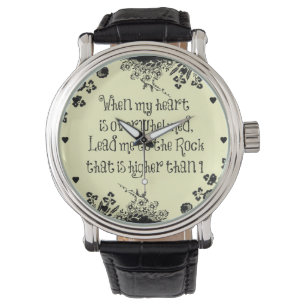 Relógio De Pulso Quando meu coração for verso oprimido da bíblia