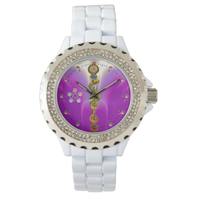 RELÓGIO DE PULSO RAIO DE ASCLEPIUS 7 CHAKRAS,YOGA, ENERGIA ESPIRITU (Frente)