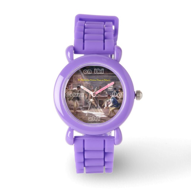 Relógio De Pulso "Ratchenitza, National-Dance-of-Bulgária" (Frente)