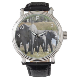 Relógio De Pulso Rebanhos do elefante de África