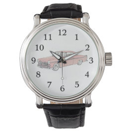 Relógio De Pulso Red 1955 Chrysler 300 Illustration Wristwatch