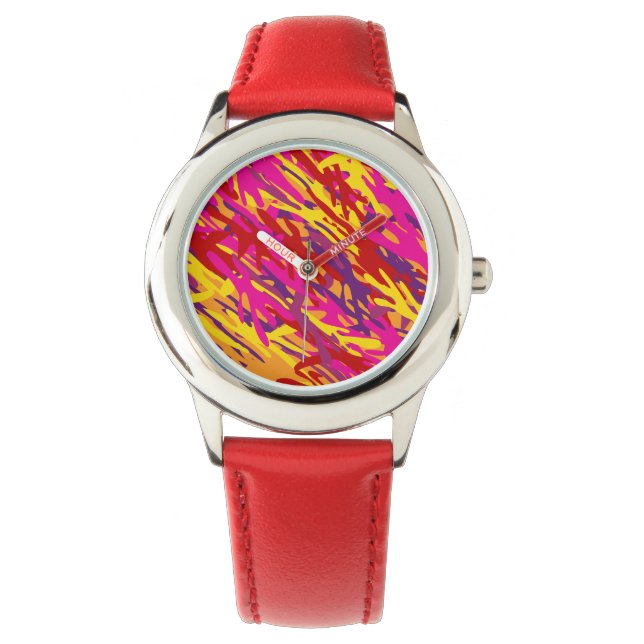 Relógio De Pulso Red Camouflage Watch (Frente)