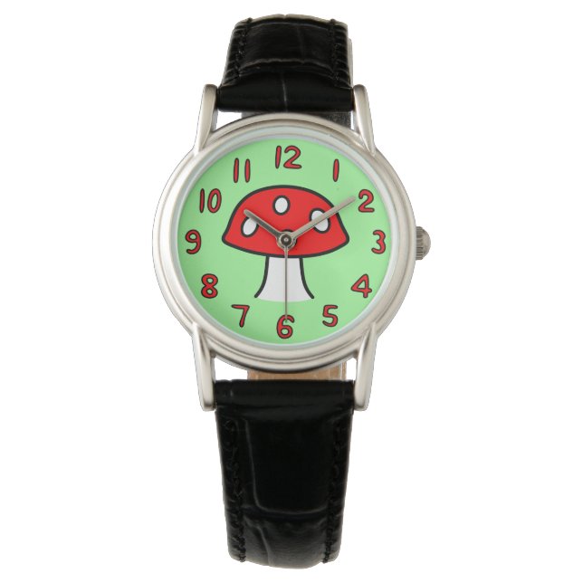 Relógio De Pulso Red Mushroom Watch (Adulto) (Frente)
