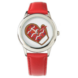 Relógio De Pulso Red Sugar Cookie Mitten Férias de Natal