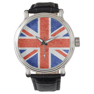 Relógio De Pulso Reino Unido Flag Vintage 2