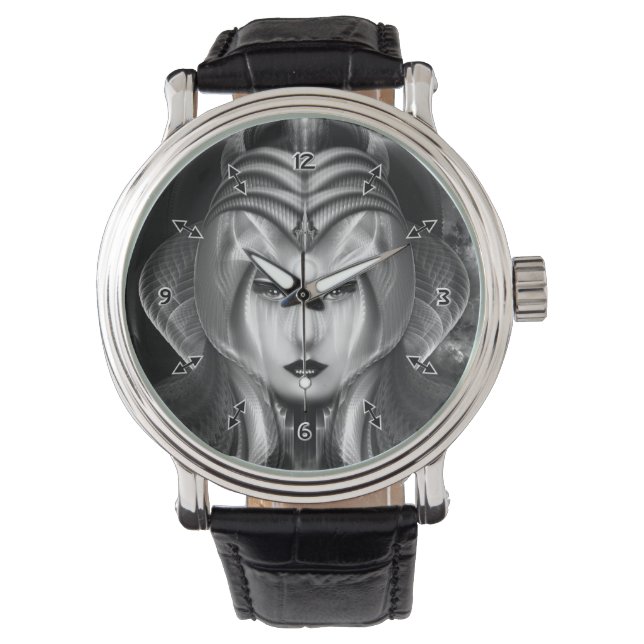 Relógio De Pulso Retrato Da Cyiria Midnight Bright Wrist Watch (Frente)