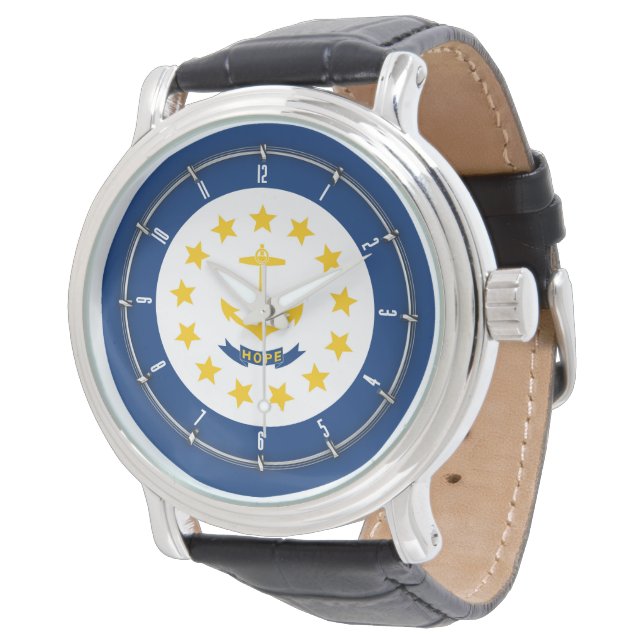 Relógio De Pulso Rhode Island State Flag Watch Design (Angular)