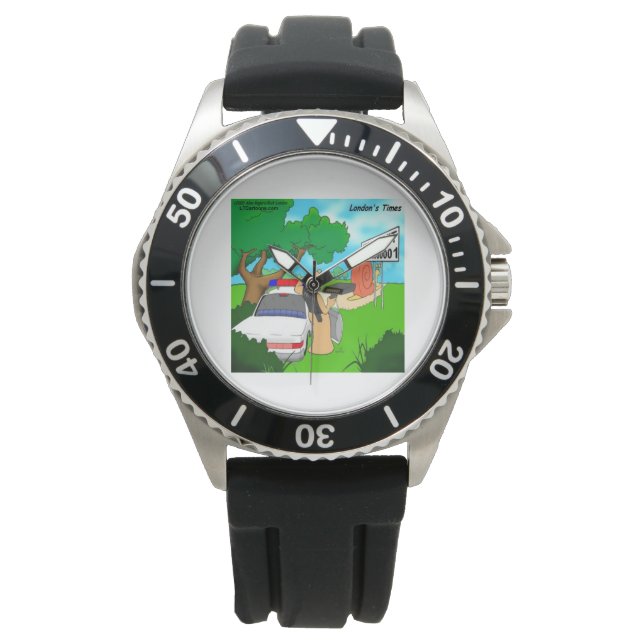 Relógio De Pulso Rick London Funny Slug Traffic Cop Watch (Frente)