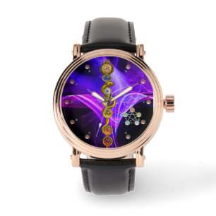 RELÓGIO DE PULSO ROD DE ASCLEPIUS 7 CHAKRAS,YOGA,ENERGIA ESPIRITUAL