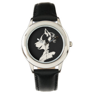 Relógio De Pulso Rouco Watch Siberian Husky Malamuute Wrist Watch