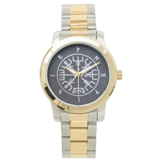 Relógio De Pulso Runic Vegvísir Compass Watch (Frente)