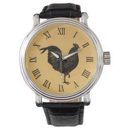 Relógio De Pulso Rustic Rooster Chinese New Year 2017 Watch