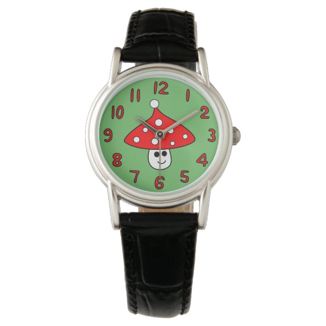 Relógio De Pulso Santa Hat Mushroom Watch (Adulto) (Frente)