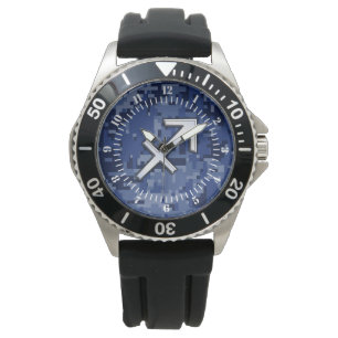 Relógio De Pulso Seletor moderno de Camo do marinho do sinal do