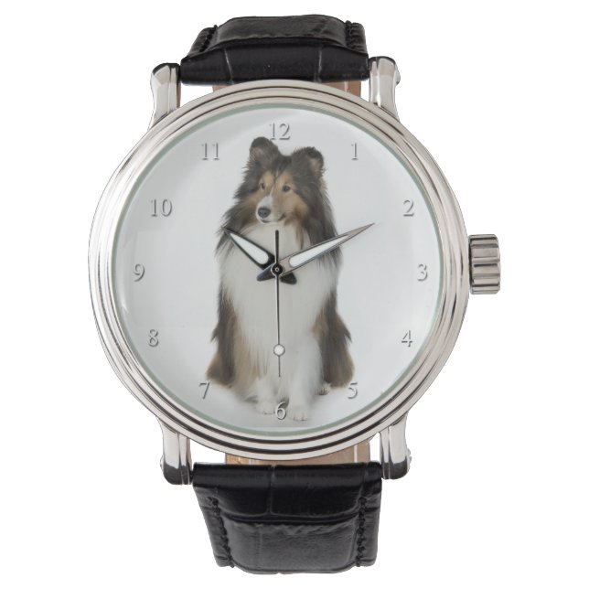Relógio De Pulso Shetland Sheepdog Watch (Frente)