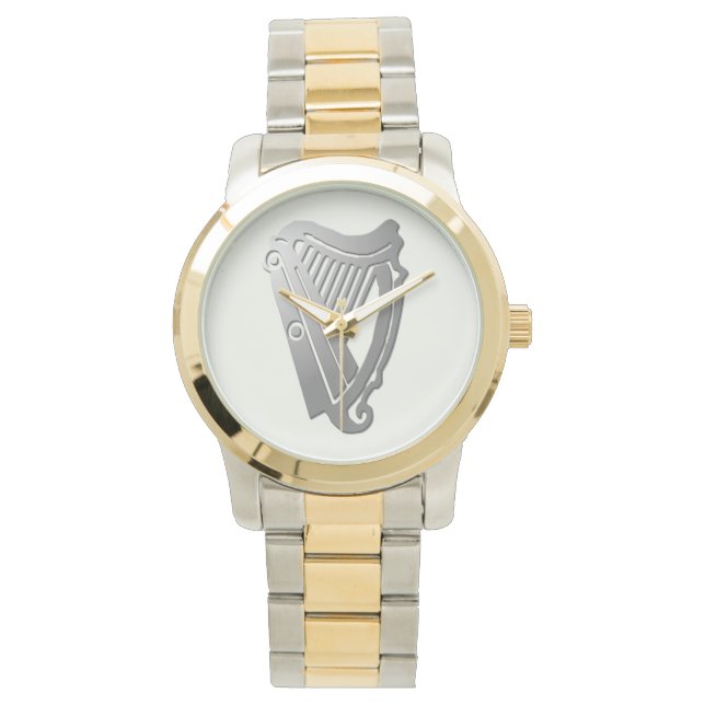 Relógio De Pulso Silver Celtic Harp Watch (Frente)