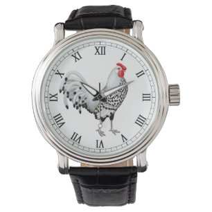 Relógio De Pulso Silver Spangled Hamburg Rooster Watch