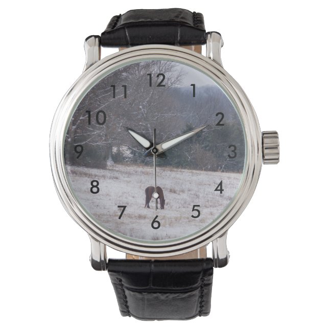 Relógio De Pulso Sozinho Na Neve (Frente)