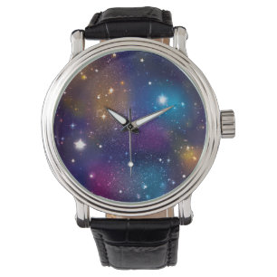 Relógio De Pulso Stellar Galaxy Impressão Watch