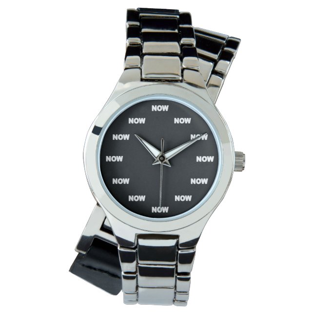 Relógio De Pulso Super Legal "AGORA" (Fundo Negro) #8 (Frente)