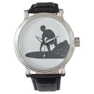 Relógio De Pulso Surfer Vintage Leather Watch