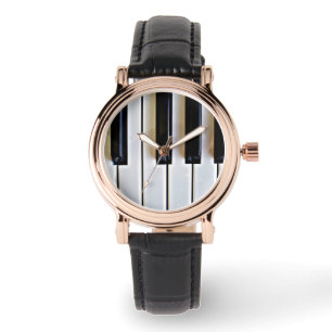 Relógio De Pulso Teclado - Preto e Branco