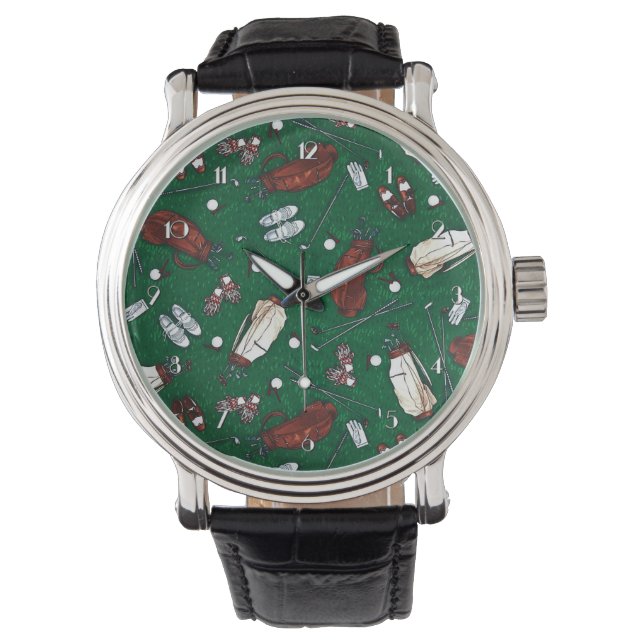 Relógio De Pulso Tee Time Golf Pattern Wrist Watch (Frente)