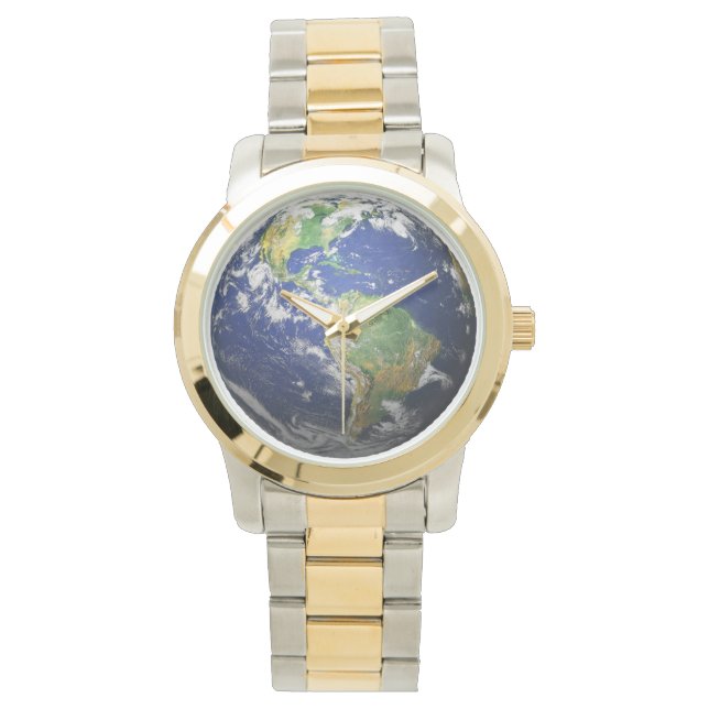 Relógio De Pulso Terra - Efeito 3D (Frente)