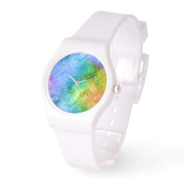 Relógio De Pulso Textura Azul de Topaz Mística