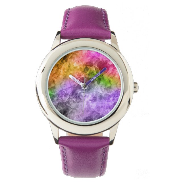 Relógio De Pulso Textura Exótica Despedaçada (Frente)