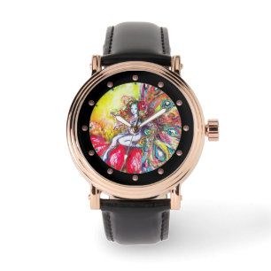 RELÓGIO DE PULSO TITÂNIA SENTADA NUMA FLORESTA VERMELHA