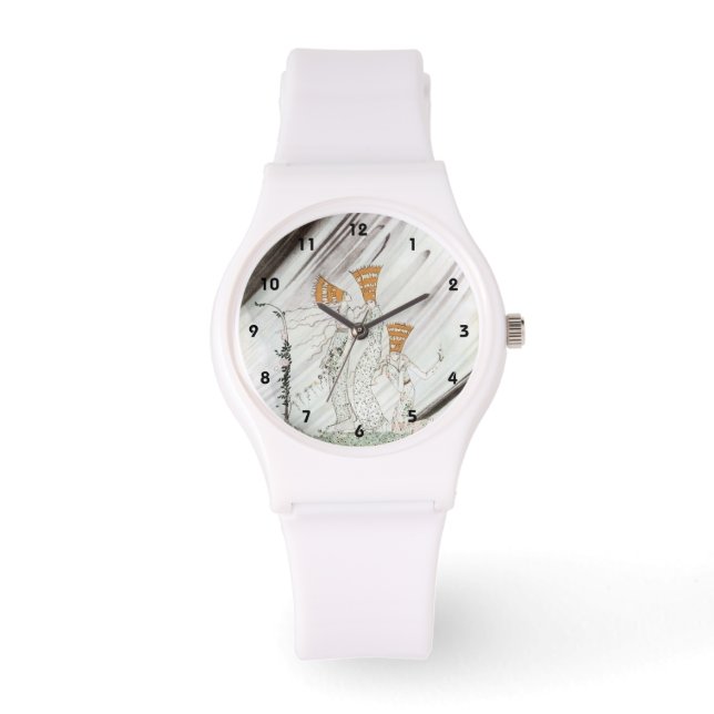 Relógio De Pulso Três Princesas na Montanha Azul de Kay Nielsen (Frente)