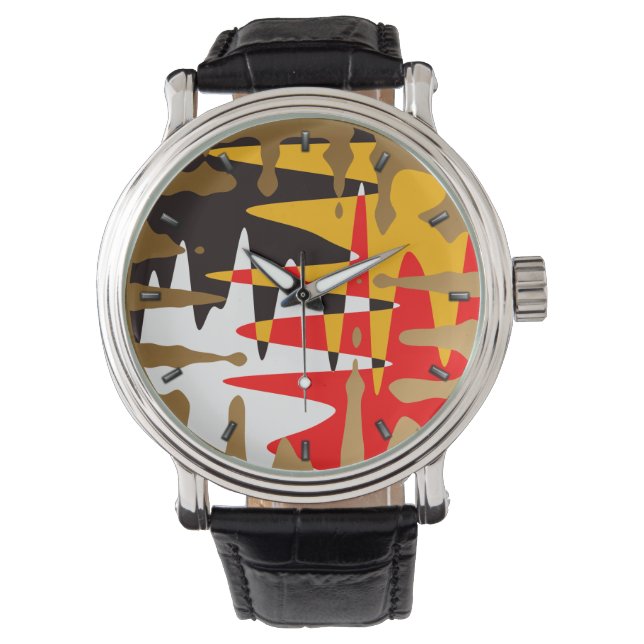 Relógio De Pulso Tribal Watch Modern 4 Nações Art Wrist Watch (Frente)