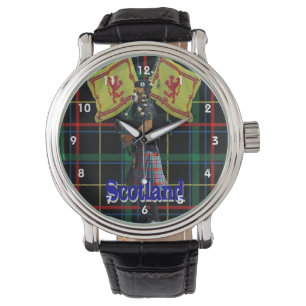 Relógio De Pulso Tubarão escocês no tartan