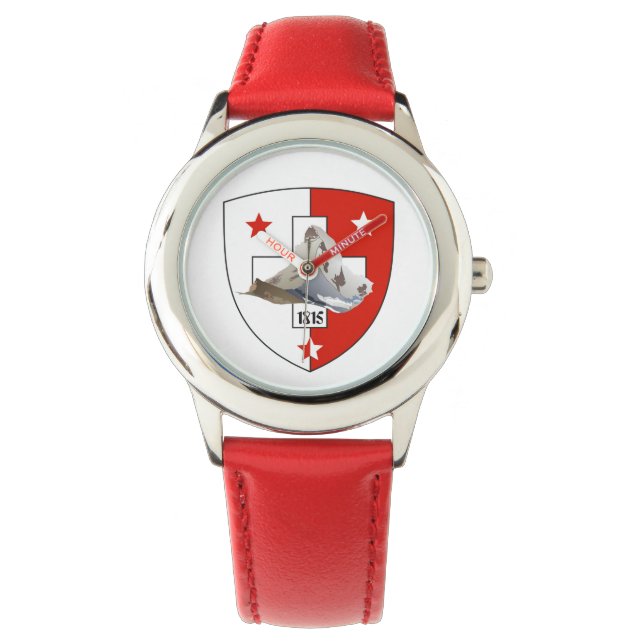 Relógio De Pulso Uhr mit Schweizer-Entwurf Valais/Wallis (Frente)