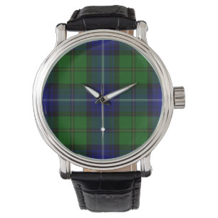 Relógio De Pulso Urquhart tartan Blue xadrez