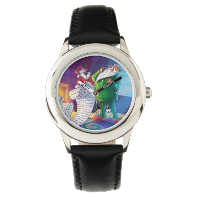 Relógio De Pulso Verifique duas vezes Papais noeis (Frente)