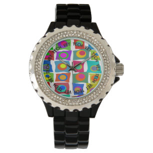Relógio De Pulso Vet Tech Watch Funky Abstract Design