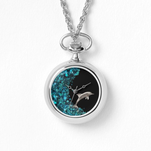 Relógio De Pulso Vigilância de Onda Dolphin Paua Shell (Frente)