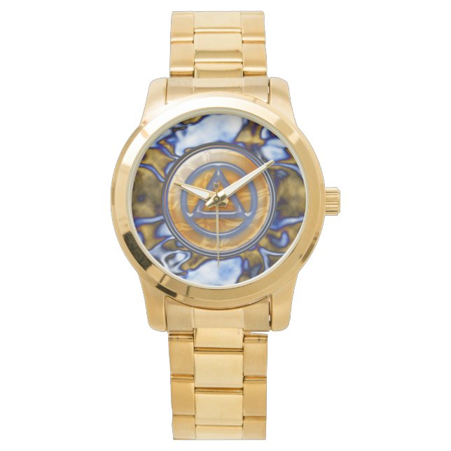 Relógio De Pulso Vigilância de Recuperação de Triângulo de Círculo (Frente)