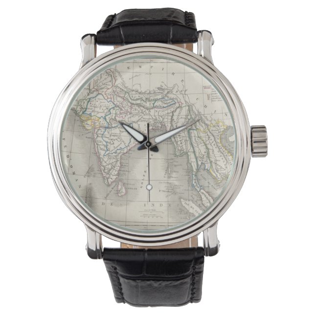 Relógio De Pulso Vintage antigo antigo hipster de mapa indiano anti (Frente)