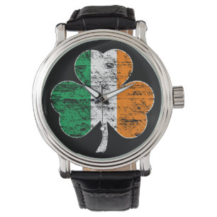 Relógio De Pulso Vintage - Irish Flag Shamrock Watch