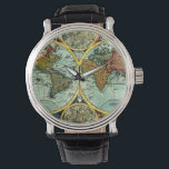 Relógio De Pulso Vintage World Map Antique Vacinação Viagem Trip Ar<br><div class="desc">.</div>