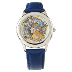 Relógio De Pulso Vintage Zodiac Horoscope Astrology Watch por Mucha