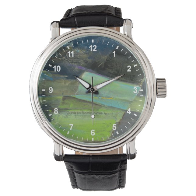 Relógio De Pulso Vista da Costa II | ABSTRATO IMPRESSÃO (Frente)