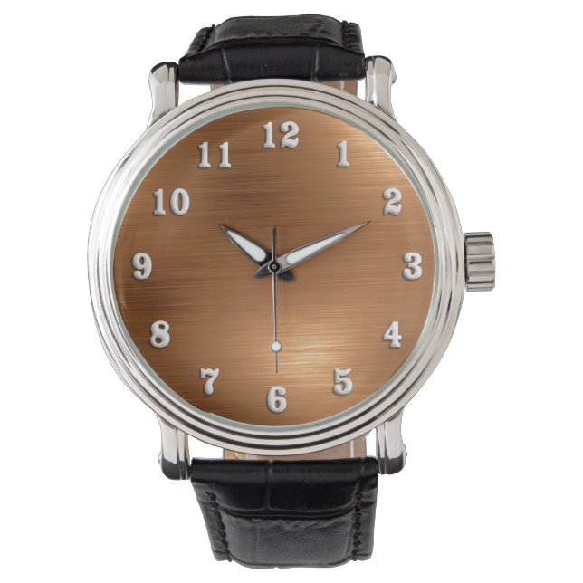 Relógio De Pulso Vista de Cobre Esmagada (Frente)